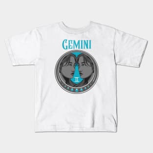 Gemini Zodiac Beautiful Female Kids T-Shirt